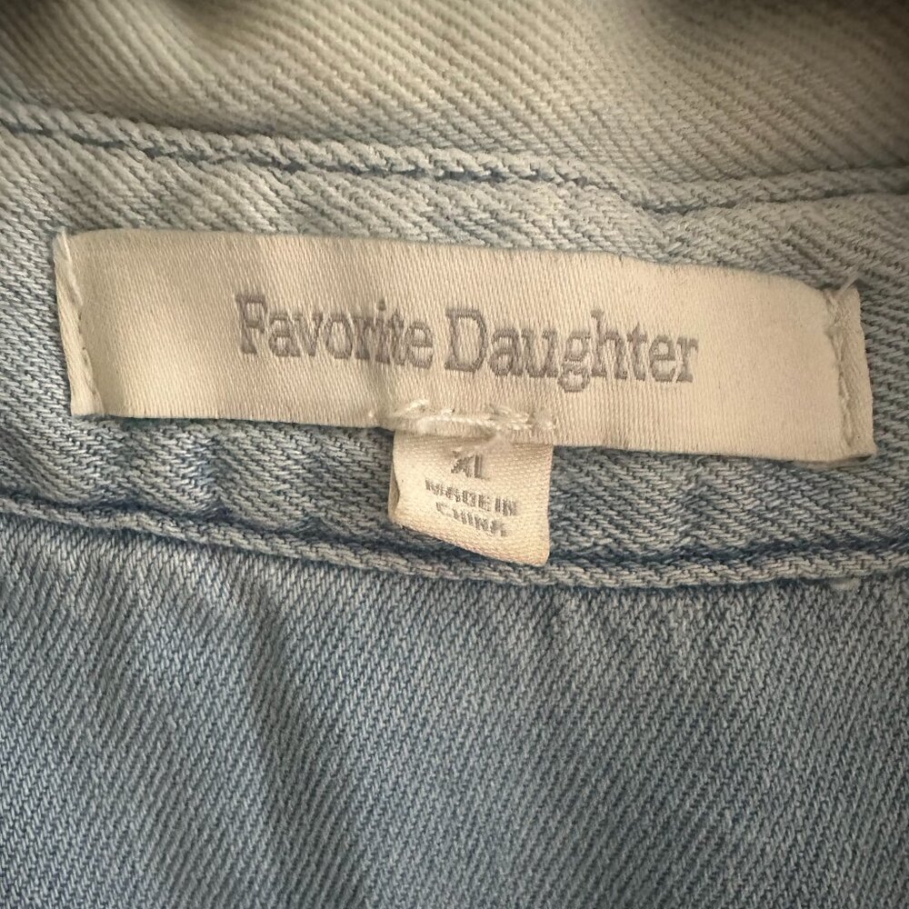 Favorite Daughter Boyfriend Denim Botton-Up Shirt XL - Picture 4 of 6